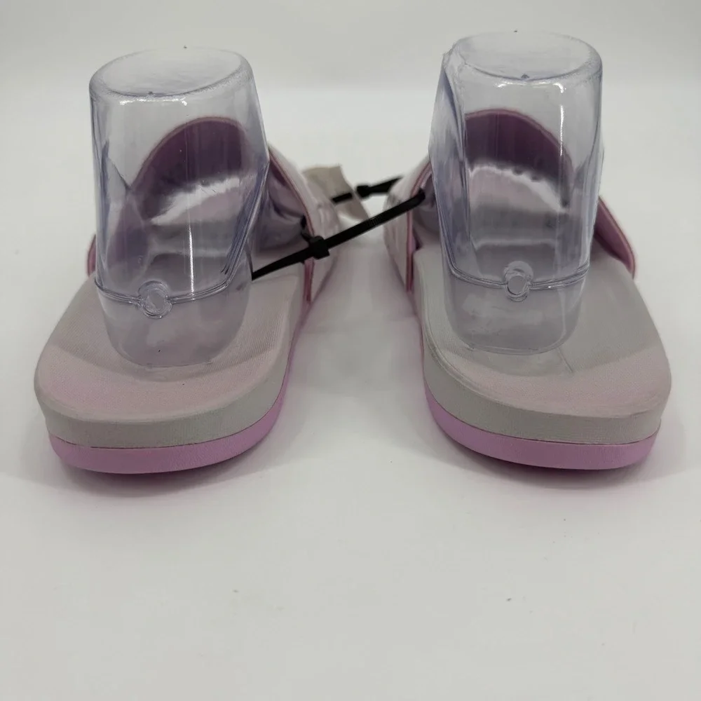 Adidas Adilette Comfort Slides Lilac White Womens 8 Athletic Sandals